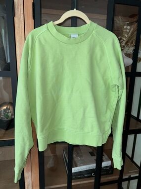 Outdoor Voices crewneck Jade Terry Green Sweatshirt Pullover Top lime